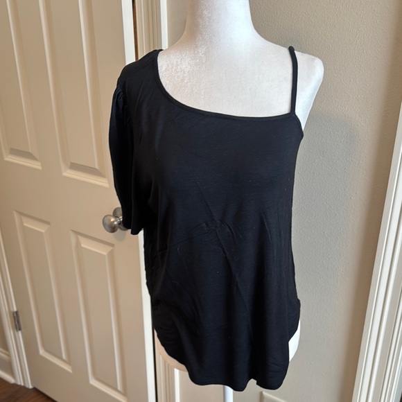 Sunday in Brooklyn Tops - Black Asymmetrical Sleeveless Camisole